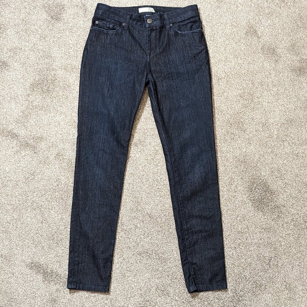 DAVID KAHN "Nikki Ankle Jean" Dark Wash Mid-Rise Blue Denim; Size 28